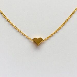18K Gold Plated Dainty Heart Minimalist Layering Necklace